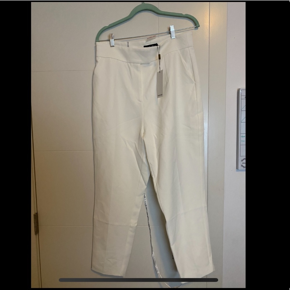 White tailored pants